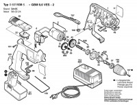 Bosch 0 601 938 689 Gbm 9,6 Ves-2 Cordless Drill 9.6 V / Eu Spare Parts